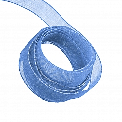 Organza Sheer Ribbon Light Blue 9mm – 1 Metres