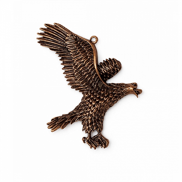 Bronze Eagle Pendant – 10 cm Cast Metal Ornament