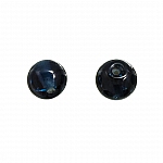 Transparent Dark Blue 10mm Round Glass Beads (PK2)