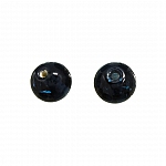 Transparent Dark Blue 10mm Round Glass Beads (PK2)