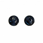 Transparent Dark Blue 10mm Round Glass Beads (PK2)