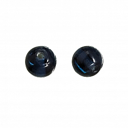 Transparent Dark Blue 10mm Round Glass Beads (PK2)