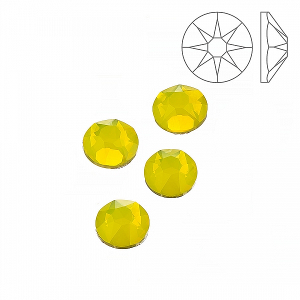 Swarovski Hotfix Flatbacks 2078 Yellow Opal (SS34) PK4
