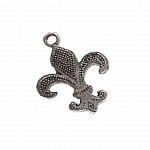Antique Silver Fleur de Lys Charm Pendants 31x23mm PK1