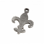 Antique Silver Fleur de Lys Charm Pendants 31x23mm PK1
