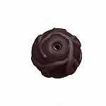 Lampwork Swirl Pattern Matte Brown Glass Beads 17mm PK1