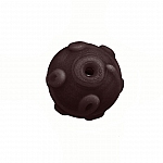 Lampwork Swirl Pattern Matte Brown Glass Beads 17mm PK1