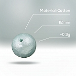 Miyuki Cotton Pearls (12mm) Round Aqua Beads Pack of 1