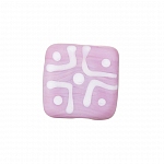 Chunky Matte Pink Square Glass Beads 16x7mm (PK1)