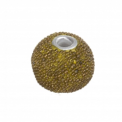 Gumball Antique Gold Round Resin Beads 16x7mm (PK1)