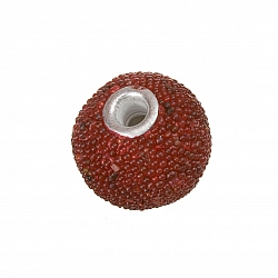 Gumball Red Round Resin Beads 16x7mm PK1