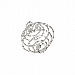 14mm Spiral Wire Bead Cage Pendant Silver Plated (PK1)