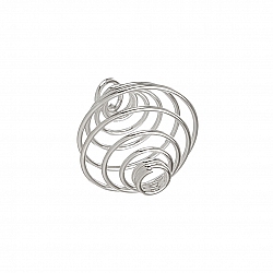 14mm Spiral Wire Bead Cage Pendant Silver Plated (PK1)