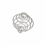 14mm Spiral Wire Bead Cage Pendant Silver Plated (PK1)