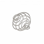 14mm Spiral Wire Bead Cage Pendant Silver Plated (PK1)