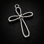 Antique Silver Cross Charm Pendant 22x35mm (PK1)