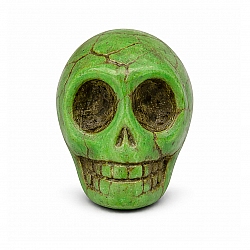 Green Gothic Skull Shape Bead Dyed Turquoise 10mm PK1