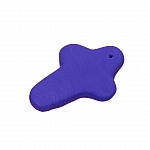 Dark Blue Glass Cross Shaped Bead Charm Pendant 28x19mm PK1