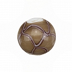 Wavy Patterned Brown Round Glass Beads 15mm (PK1)
