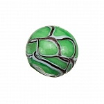 Wavy Patterned Green Round Glass Beads 15mm (PK1)