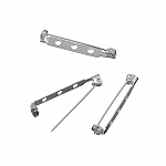 Silver Plated 32mm Bar Brooch With 3 Holes (Pack of 3)
