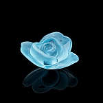Acrylic Rose Flower Charm Pendants 28mm Blue PK1