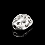 Antique Silver Nugget Metal Bead 10mm PK1