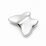 Small Silver Metal Butterfly Spacer Beads 11x9mm (PK3)