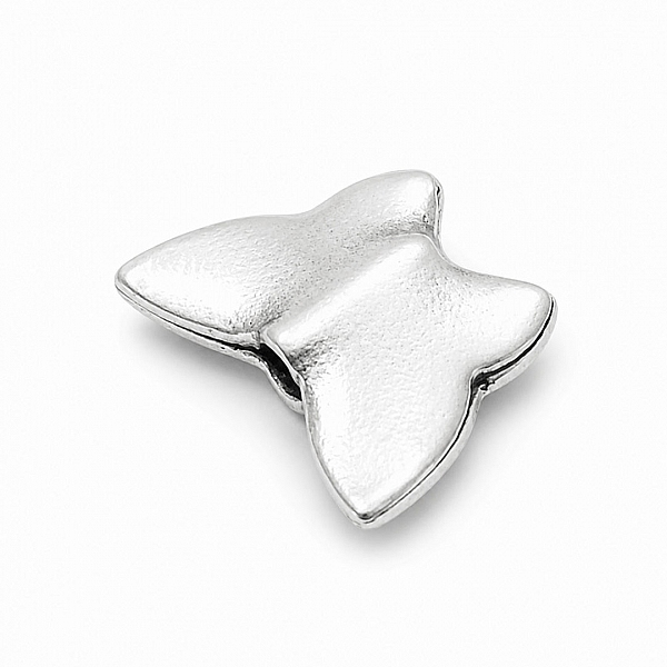 Small Silver Metal Butterfly Spacer Beads 11x9mm (PK3)