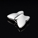Small Silver Metal Butterfly Spacer Beads 11x9mm (PK3)