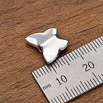 Small Silver Metal Butterfly Spacer Beads 11x9mm (PK3)