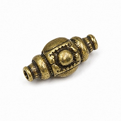 Antique Brass Tibetan Barrel Metal Spacer Bead 17mm PK1