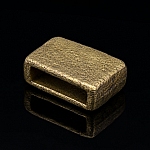 Brass Plain Cast Metal Rectangle Slider Bead 15x10mm PK1
