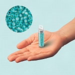 Toho Round 11/0 Seed Beads Silver Lined Milky Teal 8.2g