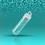 Toho Round 11/0 Seed Beads Silver Lined Milky Teal 8.2g