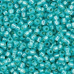 Toho Round 11/0 Seed Beads Silver Lined Milky Teal 8.2g