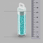 Toho Round 11/0 Seed Beads Silver Lined Milky Teal 8.2g