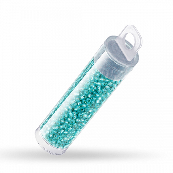 Toho Round 11/0 Seed Beads Silver Lined Milky Teal 8.2g