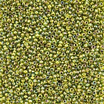 Toho Seed Beads 11/0 Gold Lined Rainbow Peridot - 8.2g
