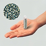 Toho Round Size 11/0 Gold-Lined Aqua Seed Beads - 8.2g