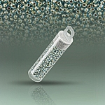 Toho Round Size 11/0 Gold-Lined Aqua Seed Beads - 8.2g