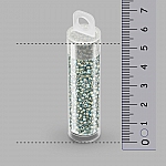 Toho Round Size 11/0 Gold-Lined Aqua Seed Beads - 8.2g