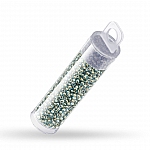 Toho Round Size 11/0 Gold-Lined Aqua Seed Beads - 8.2g