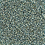 Toho Round Size 11/0 Gold-Lined Aqua Seed Beads - 8.2g