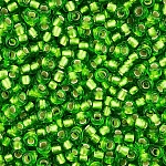 Toho 11/0 Seed Beads Silver Lined Frosted Peridot 8.2g