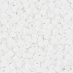 Toho Round 11 Matt Opaque Rainbow White Seed Beads 8.2g