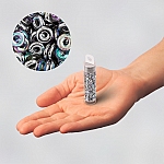Czech O Bead® 3.8x1mm Crystal Silver Rainbow Beads 8.1g