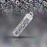 Czech O Bead® 3.8x1mm Crystal Silver Rainbow Beads 8.1g