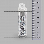 Czech O Bead® 3.8x1mm Crystal Silver Rainbow Beads 8.1g