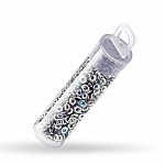 Czech O Bead® 3.8x1mm Crystal Silver Rainbow Beads 8.1g